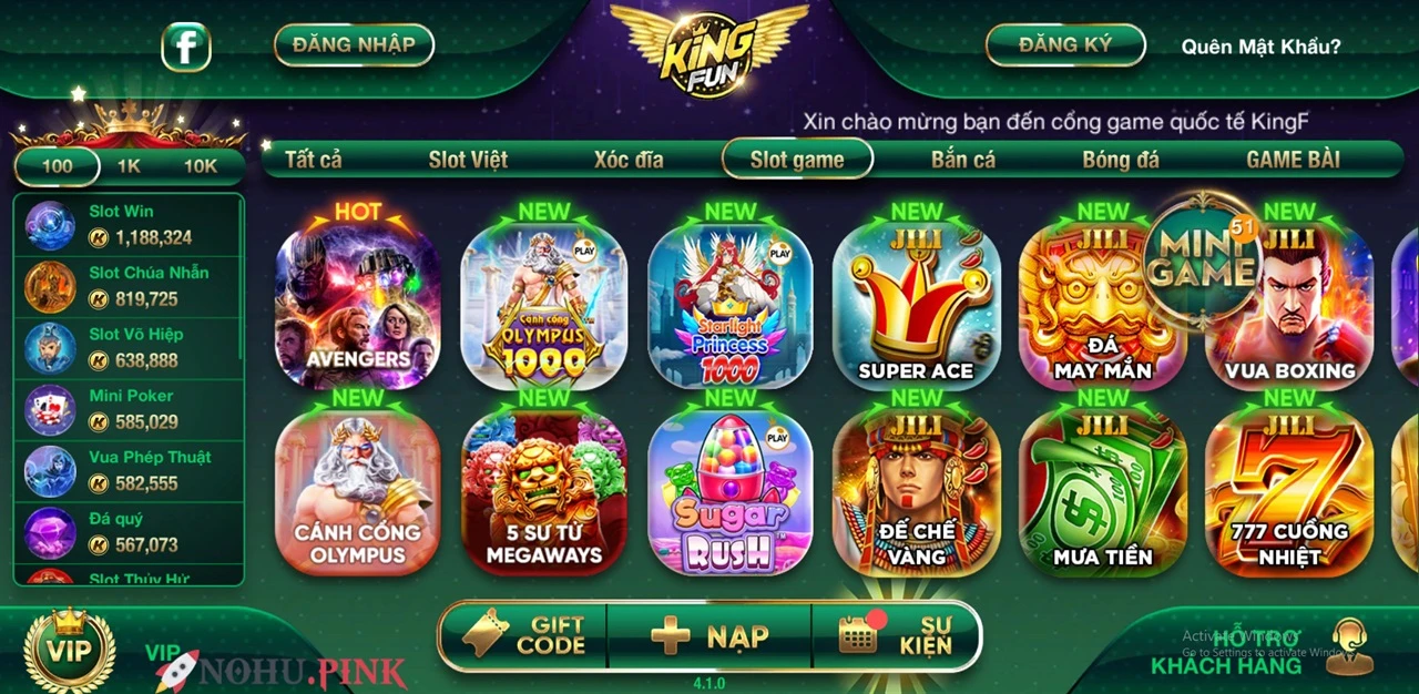 Cổng game tặng tiền khởi nghiệp Kingfun